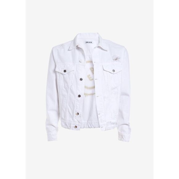 NWT SER.O.YA ROMEO OVERSIZED JACKET Size XS NEW! - White, Happy Face Logo Street - Picture 4 of 12